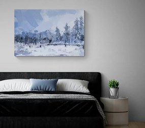 Obraz nádielka snehu v lese - 120x80