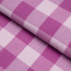Biante Bavlnený obdĺžnikový obrus Olivia OL-021 Fialová kocka veľká 80x120 cm