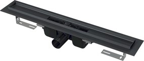 Sprchový žľab Alca 75 cm nerez černá mat APZ1BLACK-750