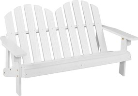Detská Adirondack stolička pre 2 osoby, biela