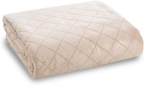 Dekorstudio Zamatový prehoz na posteľ LUIZ6 s lesklým mramorovým vzorom - béžový Rozmer prehozu (šírka x dĺžka): 170x210cm