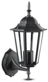 V-Tac Vonkajšia nástenná lampa 1xE27/40W/230V IP44 čierna VT1282