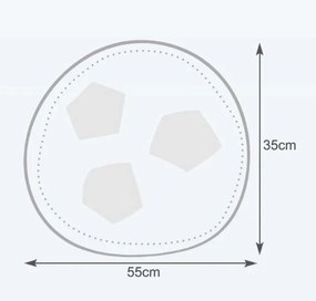 Sedací vak futbalová lopta TiaHome - bielo krémová
