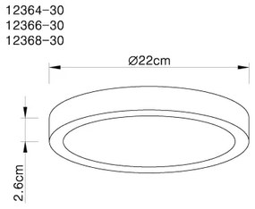 Globo 12368-30 - LED Stropné svietidlo LUCENA LED/28W/230V