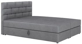 Kontinentálna posteľ 160x200 cm Waller Comfort (tmavosivá) (s roštom a matracom). Vlastná spoľahlivá doprava až k Vám domov. 1056375
