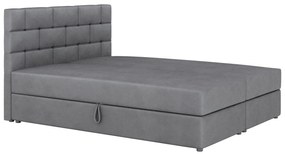 Manželská posteľ Boxspring 140x200 cm Waller Comfort (tmavosivá) (s roštom a matracom). Vlastná spoľahlivá doprava až k Vám domov. 1056365