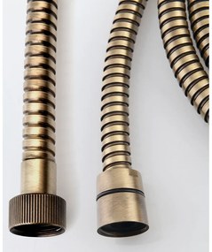 Mosadzná sprchová hadica v bronzovej farbe Powerflex – Sapho