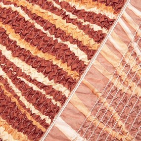 Bielastické poťahy UNIVERSO NOVÉ žíhané tehlové sedačka s otomanom vľavo (š. 170 - 300 cm)