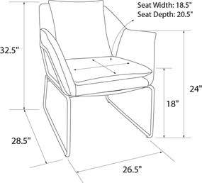Modré zamatové kreslo Avery – Støraa