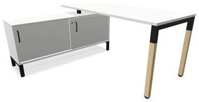 CS5040 písací stôl 4-L LWM 160 cm so skrinkou