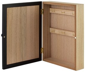 Skříňka na klíče STACY Key 26x20 cm hnědá/černá