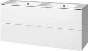 Mereo Aira, kúpeľňová skrinka s keramickým umývadlom 121 cm, biela, MER-CN713