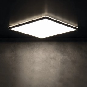 KANLUX KANLUX, AZPO stropné LED svietidlo, 225x225mm, 12,3W, 3000/4000/6000K, IP54, čierna matná, 31531