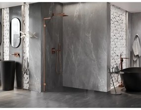 Mexen Lunar L sprchová stena ľavá 120 x 200 cm, 8mm číre sklo, medená matná, 830L-120-000-65-00-L