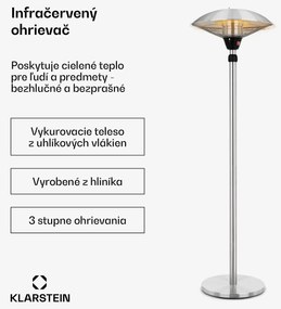 Blumfeldt Heat Guard, infračervený sálavý ohrievač, 2100 W, IP44, výškovo nastaviteľný, IR ComfortHeat