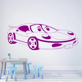 Veselá Stena Samolepka Detské autíčko Porsche Farba: fialová, Veľkosť: 80 x 37 cm