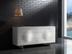 Komoda Hudson 160 cm biela/chróm
