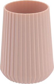 Sada kúpeľňových doplnkov Roza, ružová/s drevenými prvkami