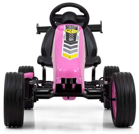 Detská šliapacia motokára Go-kart Milly Mally Rocket rúžová