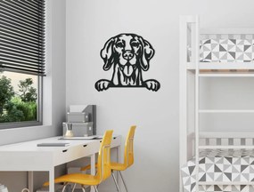 drevko 3D nálepka na stenu Weimarský stavač Rozmer obrazu: 40 x 44,5 cm, Farba dekorácie: Čierna