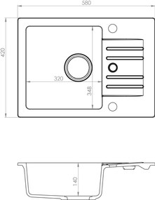 ALVEUS CZ CORTINA 40 - 91 černá (580x420mm)+sif.POP-UP
