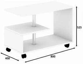 Konferenčný stolík Karanfil 80 cm biely