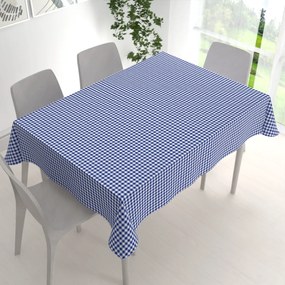 Biante Bavlnený obdĺžnikový obrus Sandra SA-057 Modro-biele kocky 120x140 cm