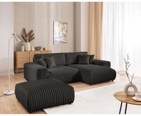 Tmavosivá menčestrová podnožka Justin – Ropez