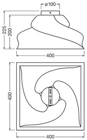 Ledvance - Stropné svietidlo DECOR CARDBOARD 1xE27/15W/230V 40x40 cm