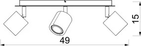 Bodové svietidlo DEMIA 3xGU10/8W/230V béžové