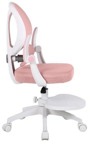 Detská otočná stolička Neoseat JUNI 009 s podnožou — látka, ružová