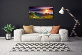 Obraz Canvas Hory západ slnka príroda 125x50 cm
