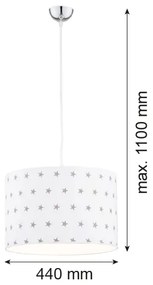 Argon 4133 - Luster na lanku MAGIC 1xE27/15W/230V biela