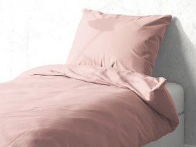 Detské bavlnené posteľné obliečky do postieľky Moni MO-048 Púdrovo ružové Do postieľky 100x135 a 40x60 cm