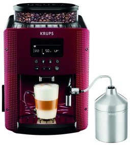 Krups - Automatický kávovar s nádobou na mlieko ESSENTIAL 1450W/230V červená