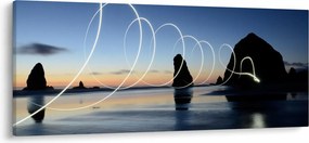 Obraz - pláž pri západe (120x50 cm)