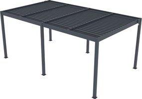 Hliníková bioklimatická pergola s lamelami BestBerg BBP-15G / 509 × 304 × 218 cm / sivá