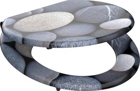 Eisl Sanitär WC sedadlo MDF Soft Close Grey Stones 80130