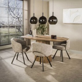 Jedálenský stôl 22-94 Wave 180x90cm Masív Drevo Mango  - Komfort-nábytok