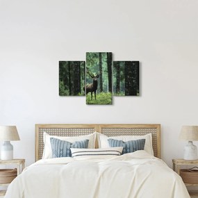 Obraz - Jeleň v hlbokom lese (90x60 cm)