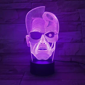 3Dmix 3DL-DRGB006 – 3D LED nočná lampa - Terminátor (Dual RGB)