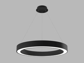 LED2 3273953D Závesné svietidlo SATURN SLIM 80 LED, 60W, 3000K/4000K, 4700lm, IP20, čierna, DALI/PUSH