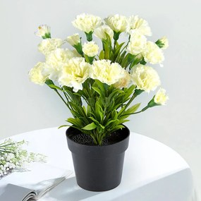 Die moderne Hausfrau Umelá kvetina Karafiát, biely