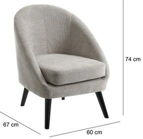 Svetlosivé kreslo Cover – Casa Selección