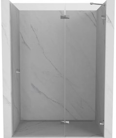 Mexen, Mexen Lunar pravé otočné sprchové dvere 130 cm, transparentné, chróm - 834-130-000-01-00-P