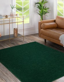 Koberec SOFTY Jednofarebný, tmavozelený