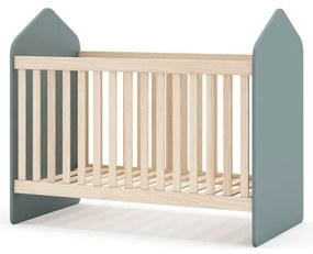 Postieľka v dekore borovice 60x120 cm v prírodnej farbe/sivozelená Estefania – Marckeric