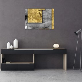 Obraz - Zlaté štvorce N⁰2 (70x50 cm)