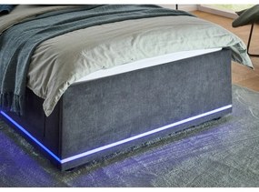 Tmavosivá čalúnená detská posteľ bez roštu 90x200 cm Circle – Meise Möbel