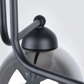 Stropné svietidlo Fillan, 3x grafitové sklenené tienidlo